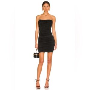 Superdown Revolve Women’s Sonya Bustier Mesh Mini Dress Black Size S